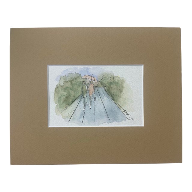 “Rainy Days and Mondays” Original Watercolor by Nancy Smith For Sale