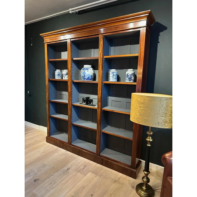 Antique Mahogany Open Bookcase For Sale - Image 9 of 10