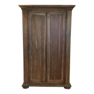 Restoration Hardware Wooden Armoire For Sale