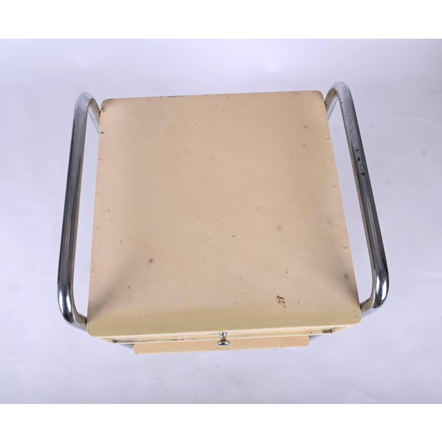 Beige Bauhaus Nightstand in Tubular Steel from Slezak, 1930s For Sale - Image 8 of 9