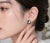 Art Deco Late 20th Century Pair of 14K Gold Chalcedony Diamond Ruby Sapphire Snake Earrings Estate For Sale - Image 3 of 3