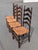 Brown Vintage Ladder Back Chairs With Rush Seats- Set of 4 For Sale - Image 8 of 11