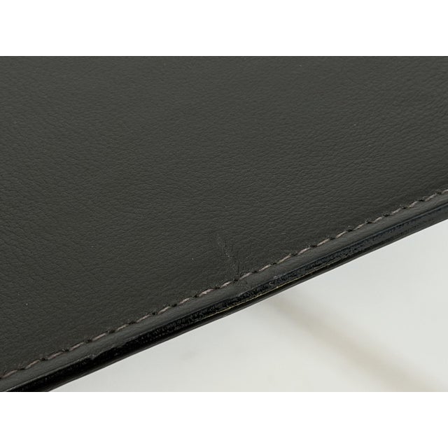 1980s Antonio Citterio for B&b Italia Leather, Aluminum & Glass Coffee Table For Sale - Image 16 of 18
