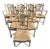 French Wheat-Sheaf Dining Chairs With Rush Seats - Set of 10 For Sale
