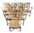 Vintage French Wheat-Sheaf Dining Chairs With Rush Seats - Set of 10 For Sale