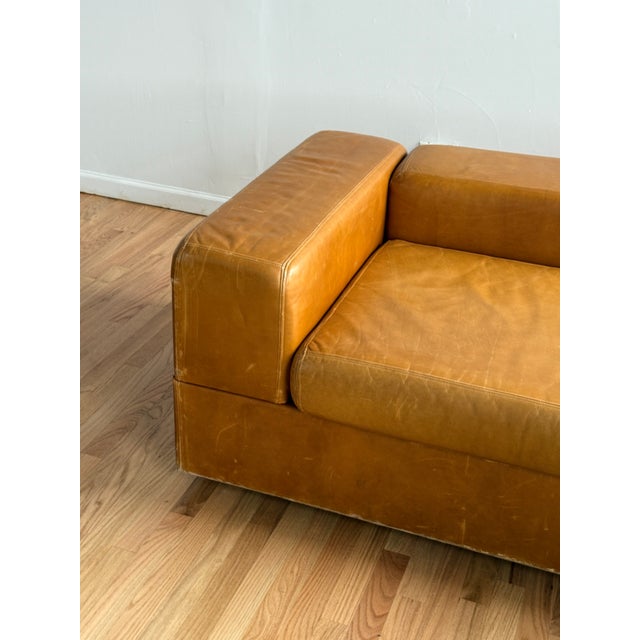 Mid-Century Modern Daybed Sofa in Caramel Leather Upholste by Tito Agnoli, Cinova, 1960s For Sale - Image 3 of 10