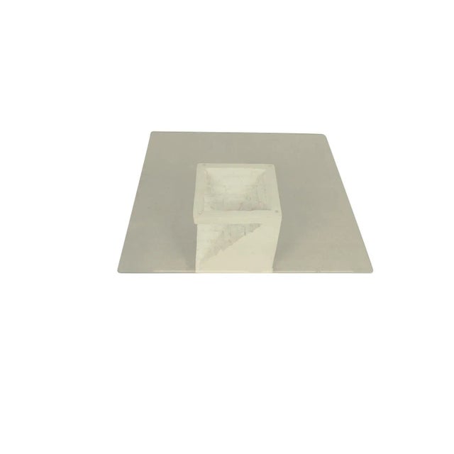 1970s Postmodern Mactan Stone Glass Coffee Table For Sale - Image 4 of 11