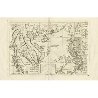 Antique Map of Indo-China, 1780s For Sale
