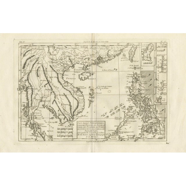 Antique Map of Indo-China, 1780s For Sale