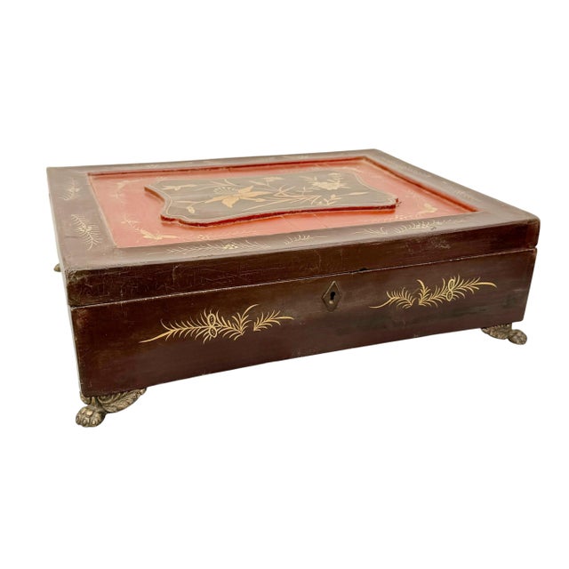Chinese Export Lacquered Work Box, Circa 1800–1820 For Sale - Image 9 of 10