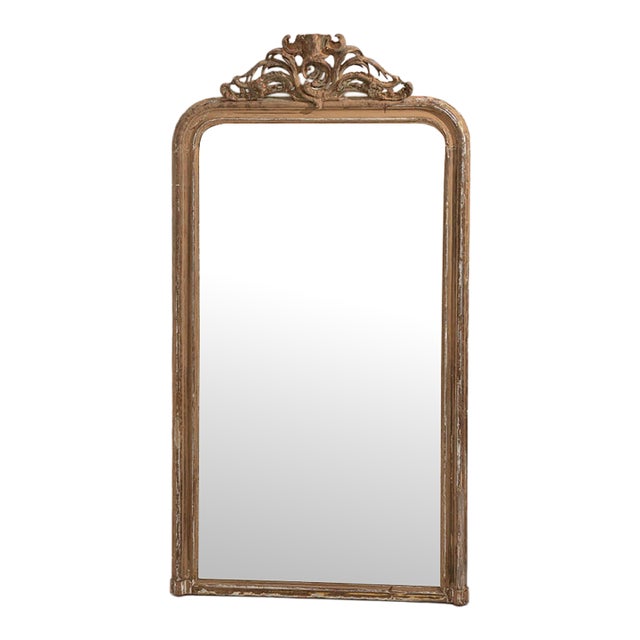 19th Century France Cream Wood Full-length & Floor Mirrors For Sale