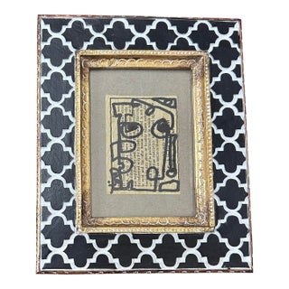 Contemporary Wayne Cunningham Miniature Abstract Marker Drawing For Sale