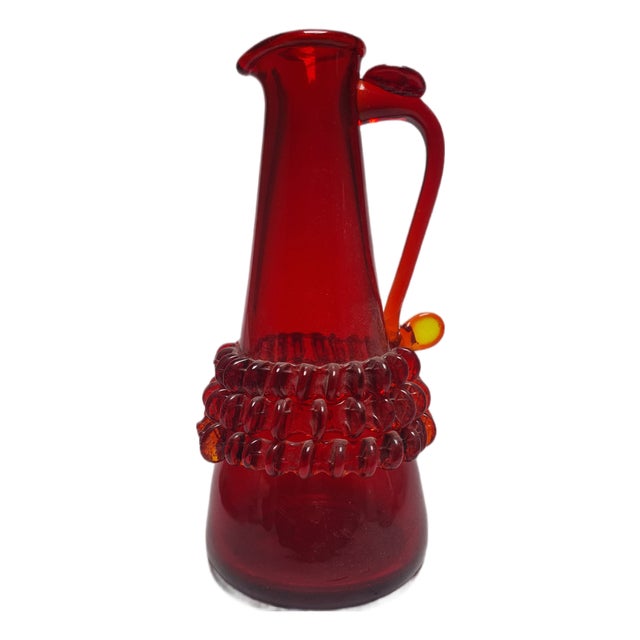 Pitcher by J. Słuczan-Orkusz for Cracow Institute for Glassworks, Poland, 1970s For Sale