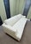 Lee Industries Lee Industries 8 Foot Two Cushion Sofa With Oak Base in White Woven Linen Blend Fabric For Sale - Image 4 of 10