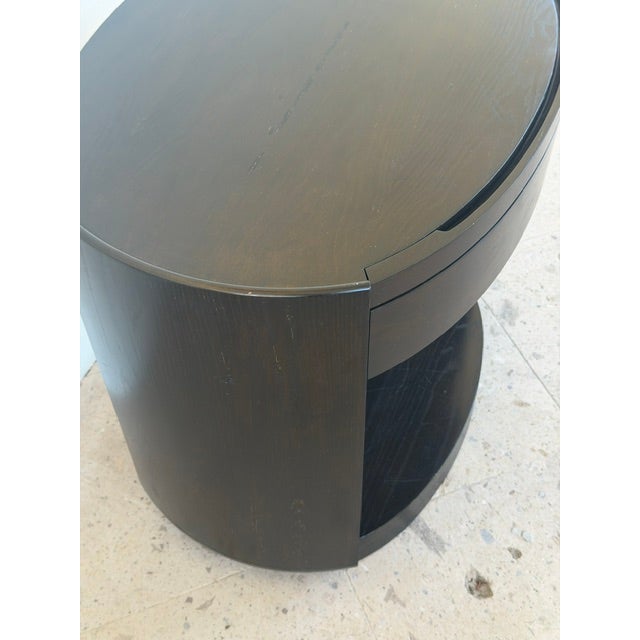 2010s Baker Furniture Elliptical Side Table For Sale - Image 5 of 12