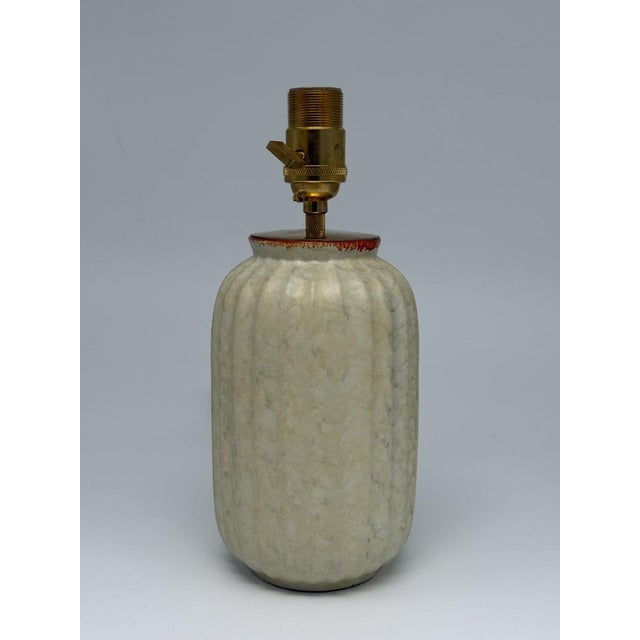 1940s Art Deco Ceramic Table Lamp from Upsala-Ekeby, 1940s For Sale - Image 5 of 12