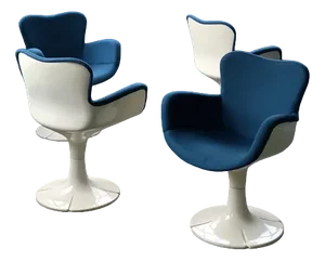 Armchairs Trefle fby Christian Adam for Airborne, 1968, Set of 4