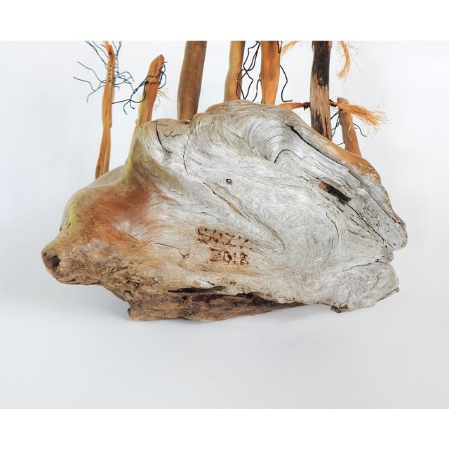 Contemporary Driftwood Abstract Figure Sculpture For Sale - Image 9 of 10