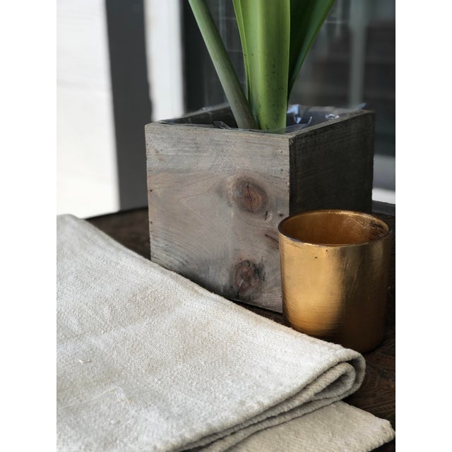 Early 20th Century Antique Heavy Linen Kitchen Cloth in Light Oatmeal Color For Sale - Image 5 of 5