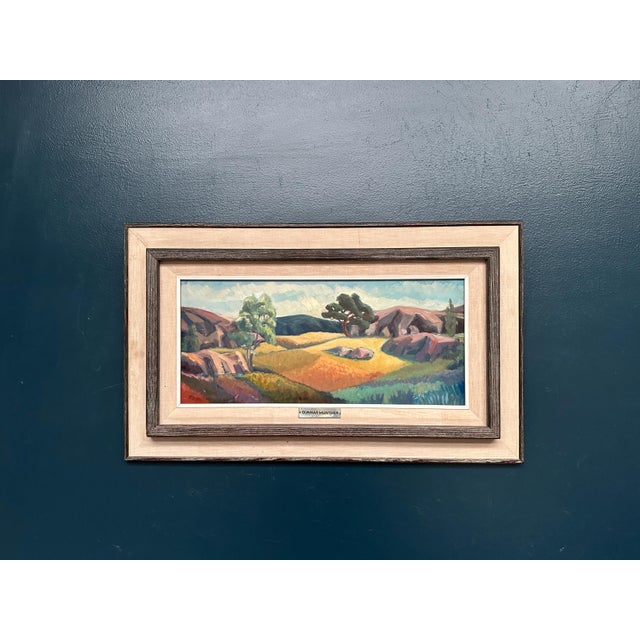 Gunnar Munther, Landscape, 1950s, Oil on Panel, Framed For Sale - Image 13 of 18