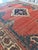 Antique Persian Serapi Carpet, Handmade Wool Oriental Rug, Ivory Rust Light Blue For Sale - Image 15 of 18
