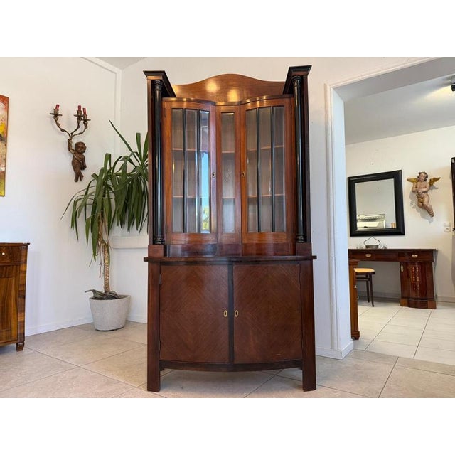 Art Nouveau Oak Veneer Buffet, 1900s For Sale - Image 9 of 13
