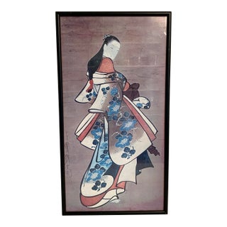 Framed Print of Kaigetsudo Ando Japanese Painting Kaigetsudo School of Ukiyo-E Art Japanese Culture Scene Character For Sale