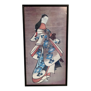 Vintage Framed Print of Kaigetsudo Ando Japanese Painting Kaigetsudo School of Ukiyo-E Art Japanese Culture Scene Character