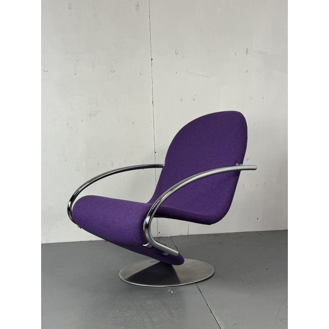 1970s Space Age Streamline 1-2-3 Lounge Chair by Verner Panton for Fritz Hansen, 1970s For Sale - Image 5 of 8