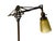 Art Deco Brass and Cast Iron 1930s Depression Era Floor Lamp With Amber Art Deco Glass Shade #2619 For Sale - Image 3 of 11
