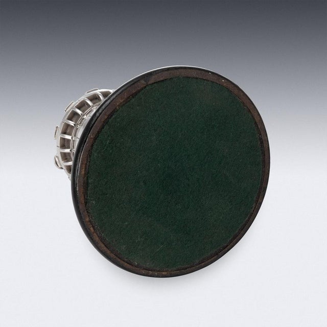 Silver 19th Century Victorian Silver Guard Tower Table Lighter from Stephen Smith & Son, 1878 For Sale - Image 8 of 13