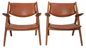 Set of Model CH-28 Armchairs by Hans J. Wegner for Carl Hansen & Søn, 1950s