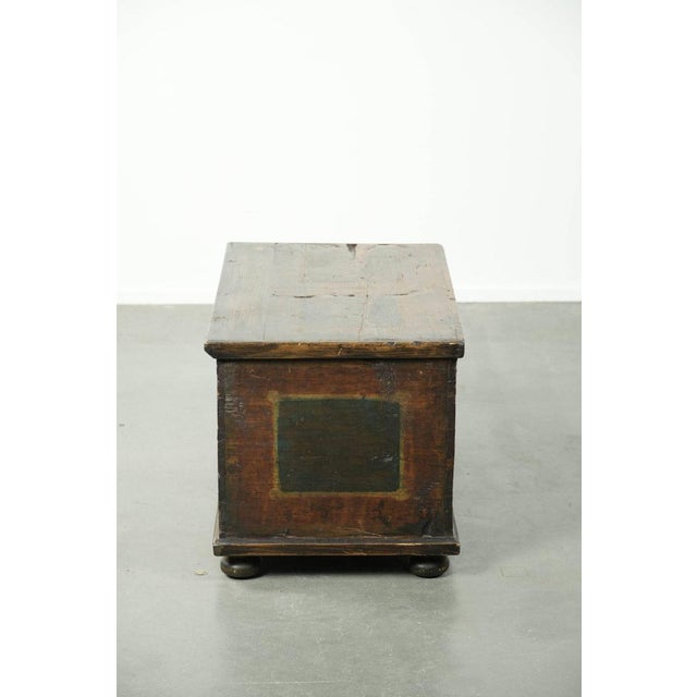 Antique Austrian Hand-Painted Bridal Chest with Character For Sale - Image 5 of 15
