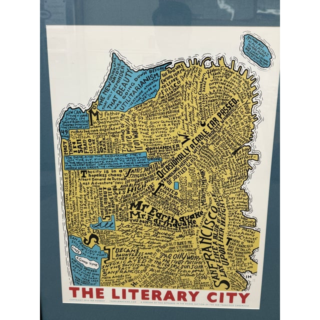Ian Huebert for Rumpus Literary City Map of San Francisco, Framed For Sale - Image 4 of 12