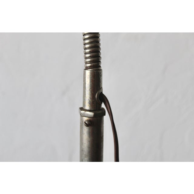 Vintage Early 20th Century Attributed to M. Brandt & Sons Industrial Style Gooseneck Spot Floor Lamp For Sale - Image 10 of 15