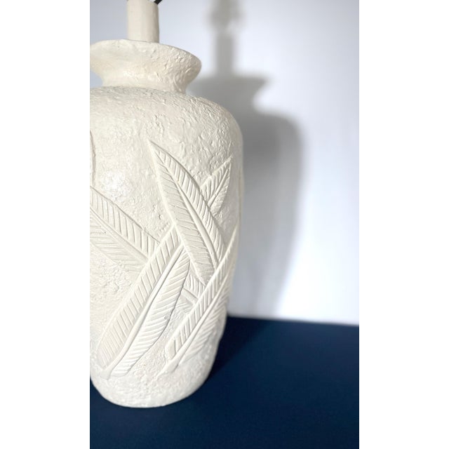 Vintage Postmodern Palm Regency Plaster-Style Statement Lamp For Sale - Image 4 of 11