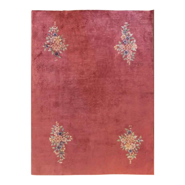 Antique Art Deco Chinese Rug For Sale