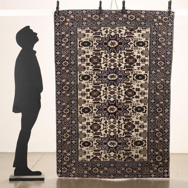 Ardebil wool carpet, fine knot; hand made. This piece is attributed to the mentioned designer/maker. It has no attribution...