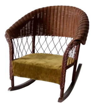 Antique Children's Wicker Rocking Chair