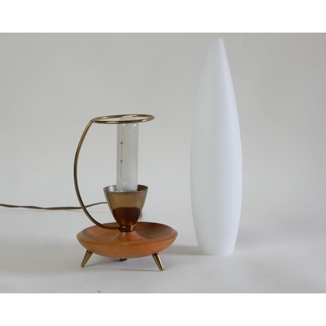 Angelo Lelii Mid Century Modern Glass Spire Table Lamp, Angelo Lelii Style For Sale - Image 4 of 6