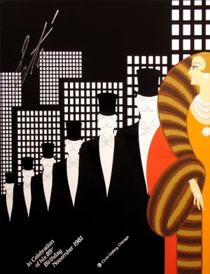 Erte 1981 Original Vintage Art Show Poster Circle Gallery Chicago Silkscreen Print Unframed