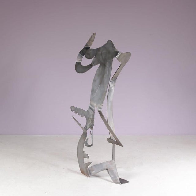 Late 20th Century Guido Hafner, Mensch Mit Mensch (Human with Human), 1990s, Metal For Sale - Image 5 of 16