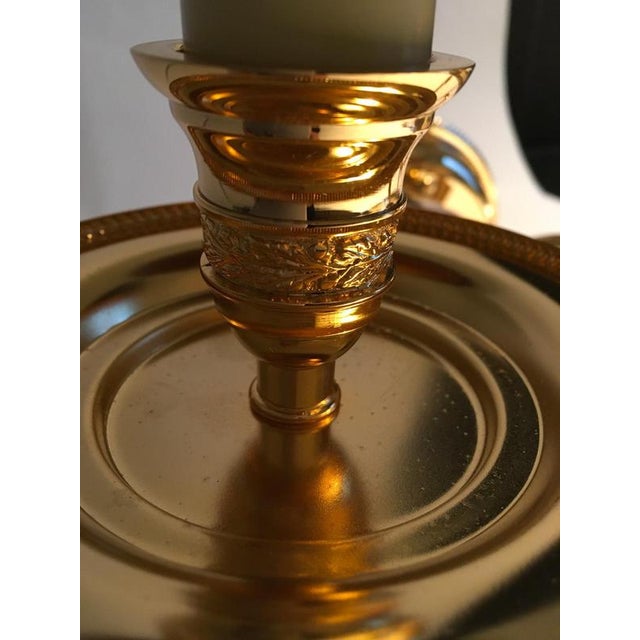 Postmodern Brass and Porcelain Wall Lights, Italy, 1970s, Set of 2 For Sale - Image 11 of 18