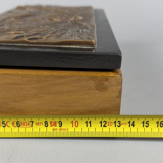 High Relief Bronze Sculpture Box by Alfredo Cifani, 1960s For Sale - Image 12 of 13