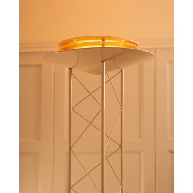 Floor lamp produced by Alta Lite - Italy, 1980s. In the style, with its industrial-style structure in white lacquered...