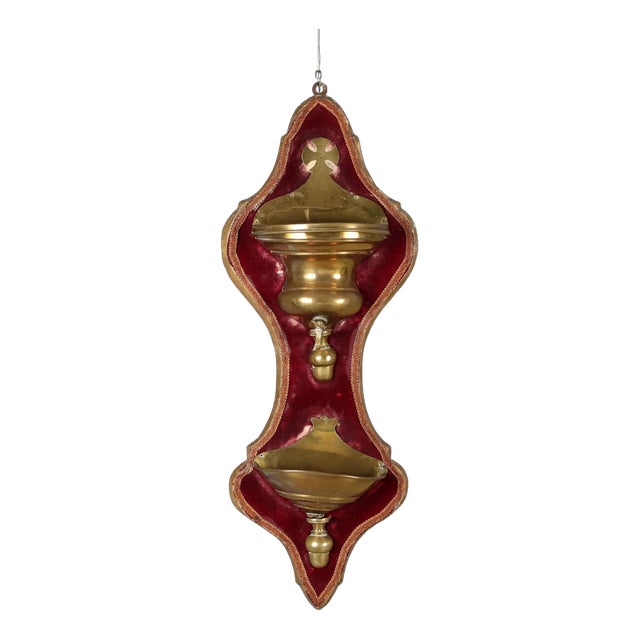 Vintage Brass Wall Fountain For Sale