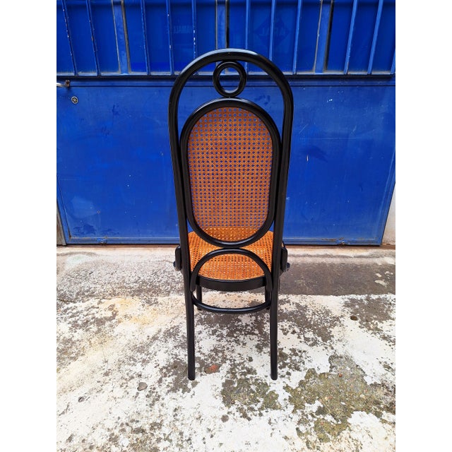 Mid-Century Modern Model 21 Chairs in Beech and Straw, Austria, 1970s, Set of 6 For Sale - Image 3 of 17