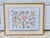 Beautiful vintage Portuguese framed tiles. Features a floral design. Matted with a taffeta style fabric. Lovely soft...
