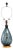 Blenko Smoky Blue Glass Bottle Lamp For Sale