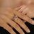 Carat&Her 4.17 Ct Rainbow Sapphire Retro Cluster Ring, Size 7 For Sale - Image 4 of 15